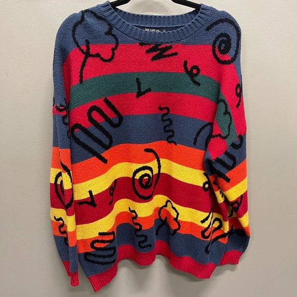 tide card log Sweaters - Vibrant Multicolor Graphic Sweater